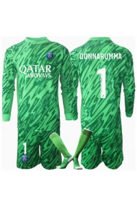 Paris Saint-Germain Gianluigi Donnarumma #1 Keeper Babyklær Hjemme Fotballdrakt til barn 2024-25 Lange ermer (+ Korte bukser)